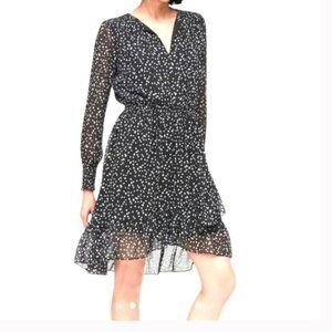 Banana Republic Black with Pastel Polka Dots Mini Dress EUC SZ 8